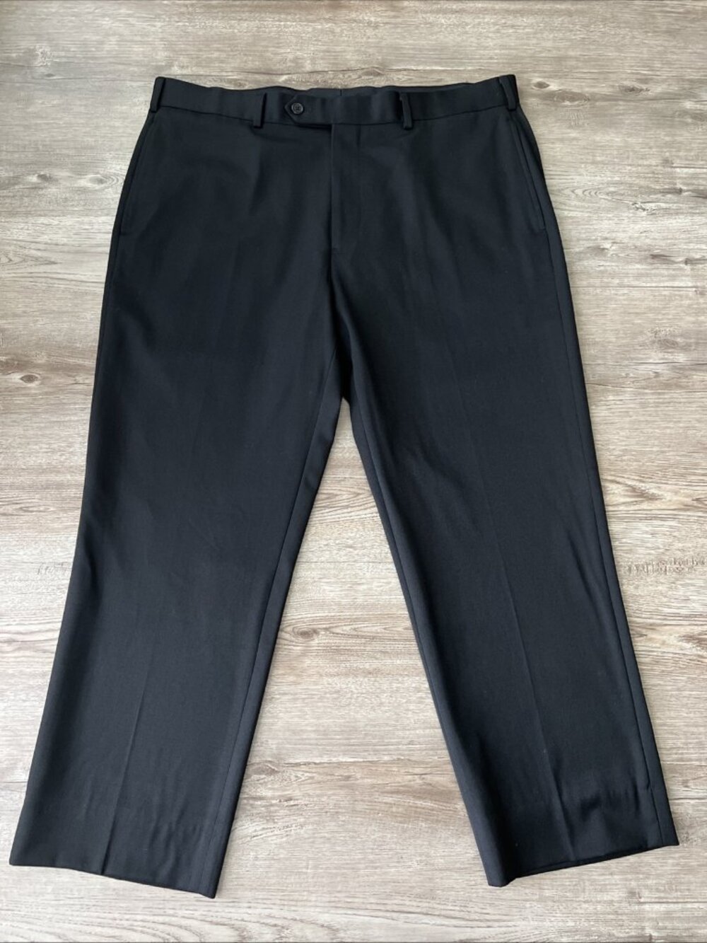 Brooks Brothers Madison Wool Dress Pants Mens Actual 38x26 Black Flat Front